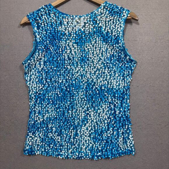 Royal Highness Equestrian Full Sequin Zipper Vest Medium 90's Disco Horse Fairy - Picture 3 of 6